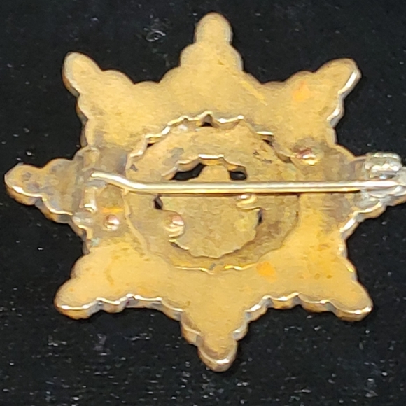 Antique Victorian Garnet Star Brooch - Picture 4 of 6